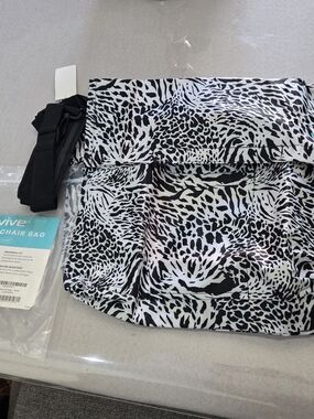 Black & White Animal Print Wheelchair Bag